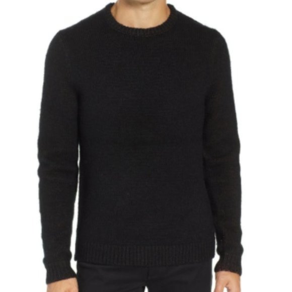 Calibrate Black Chunky Crewneck Sweater - Picture 1 of 8